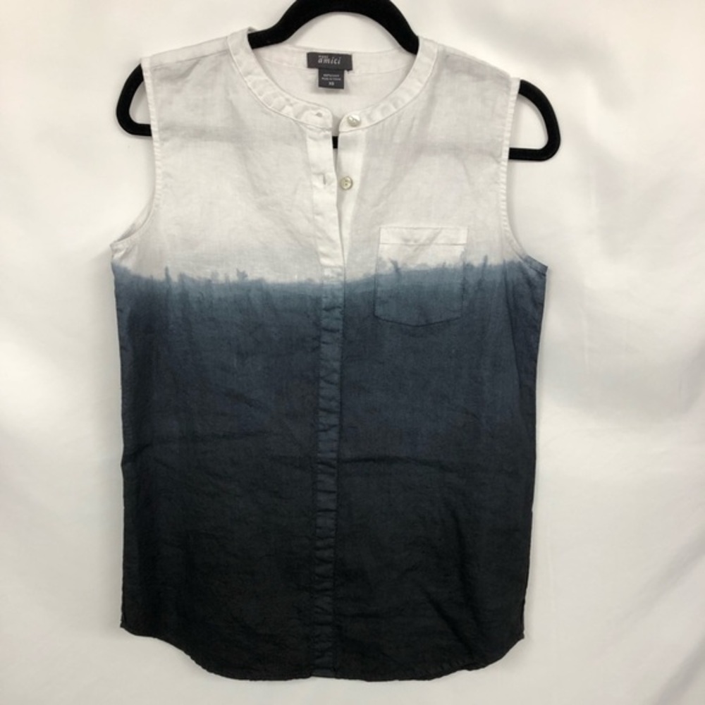 PURE‎ AMICI DIP DYE LINEN TOP XS